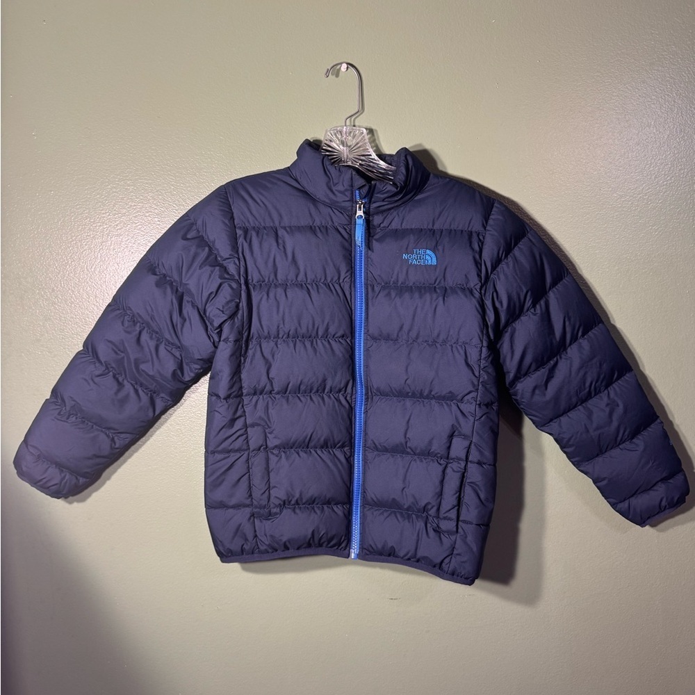Kids The North Face Dark Blue Insulated Jacket 550